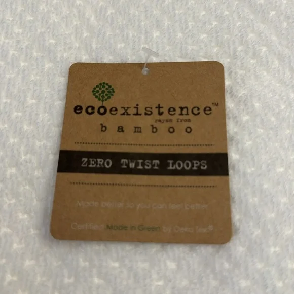 8pc ECOEXISTENCE Bamboo Zero Twist Loops Bath Towel Set - White - Picture 9 of 11